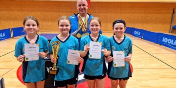 Mergaitės iš Mickūnų tapo Lietuvos stalo teniso čempionėmis