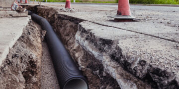 Prie Žaliojo tilto – šilumos vamzdynų tvarkymo darbai