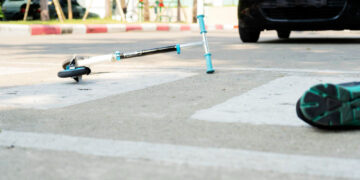 Šalčininkų r. partrenktas paspirtuku važiavęs devynmetis