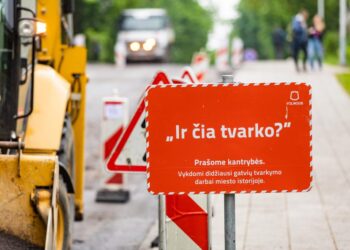 Lazdynėlių gatvės rekonstrukcijos metu koreguojami eismo ribojimai