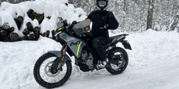 Motociklu per sniegą: K. Mieliauskas vyko į Suomiją ruoštis naujai savo kelionei