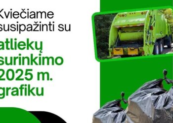 Skelbiamas atliekų surinkimo grafikas Trakų raj. 2025 m.