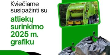 Skelbiamas atliekų surinkimo grafikas Trakų raj. 2025 m.
