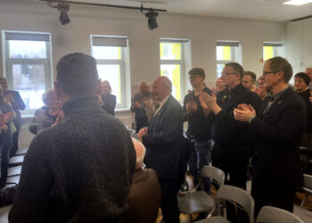 Riešėje pagerbtas lietuvybės puoselėtojas Algimantas Masaitis