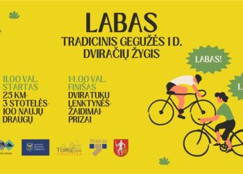 Gegužės 1 d. – tradicinis dviračių žygis „Labas“