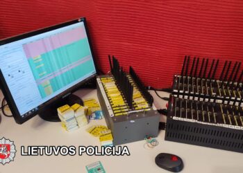 Vilniuje: konfiskuotas didelis kiekis SIM kortelių ir įrangos, skirtos žmonių apgaudinėjimui