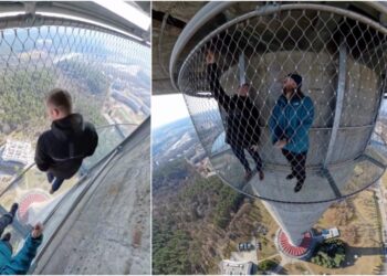 Nauja ekstremali pramoga Vilniaus TV bokšte