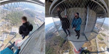 Nauja ekstremali pramoga Vilniaus TV bokšte