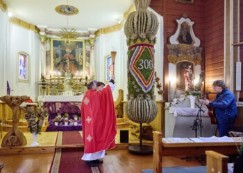 Šilėnų bažnyčios 300-ojo jubiliejaus proga iškilo įspūdingo dydžio verba