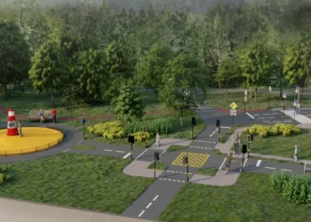 Nauja viešoji erdvė Karoliniškėse – vieta vaikų edukacijai apie saugų eismą ir gyventojų poilsiui