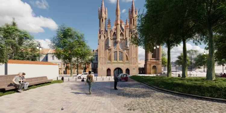 Šv Onos skveras - Vizualizacija - Vilniaus vystymo kompanija