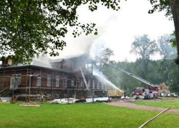 Gaisras Vilkiškių dvare: įvykio aplinkybės tiriamos