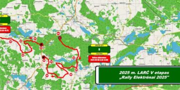 Rugsėjo 6 d. vyksiančių varžybų „Rally Elektrėnai 2025“ metu bus ribojamas eismas