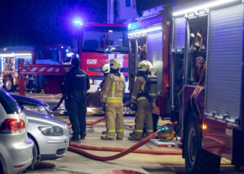 Vilniuje galimai dėl padegimo liepsnojo trys automobiliai