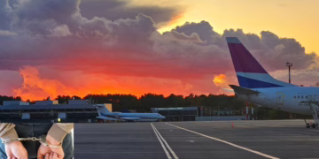 Pasieniečiai jėga iš lėktuvo Vilniaus oro uoste iškrapštė girtą keleivį