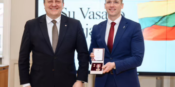 Vilniaus rajono meras apdovanotas Vidaus reikalų ministerijos atminimo ženklu