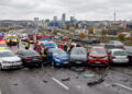 Masinė avarija Vilniaus vakariniame aplinkkelyje: susidūrė net 7 automobiliai