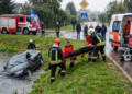 Gelbėjimo operacija Šalčininkuose: iš upėje apsivertusio automobilio iškeltas vyras