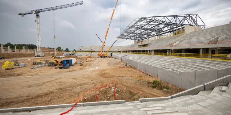 Nacionalinio stadiono statybos / S. Žiūros nuotr.