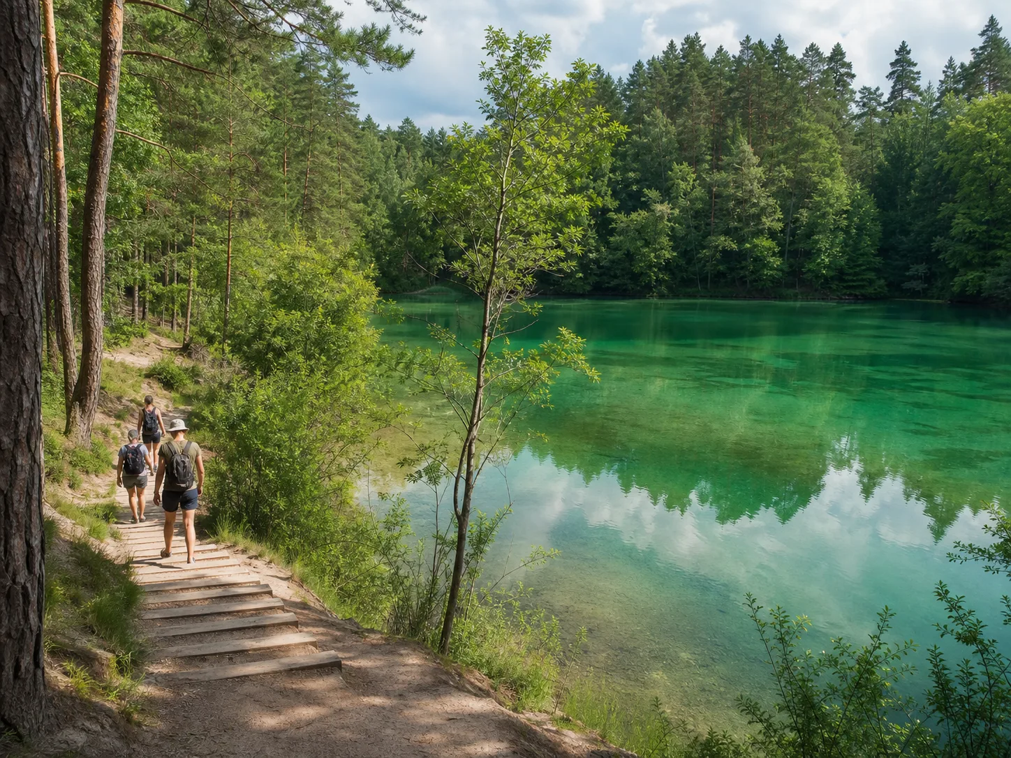 Miško takas prie Žaliųjų ežerų Vilniuje